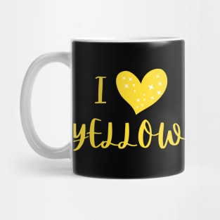 I love yellow with yellow heart Mug